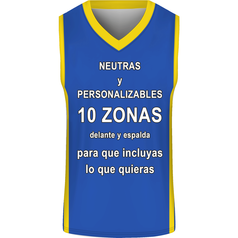 Camiseta baloncesto sublimada modelo Liso personalizada
