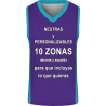 Camiseta baloncesto sublimada modelo Liso personalizada