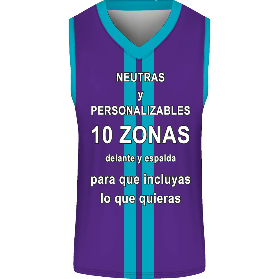 Camiseta baloncesto sublimada modelo Paralela personalizada