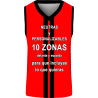 Camiseta baloncesto sublimada modelo Paralela personalizada