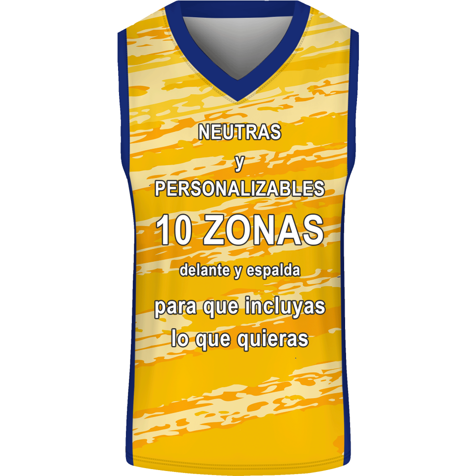 Camiseta baloncesto sublimada modelo Tricolor personalizada