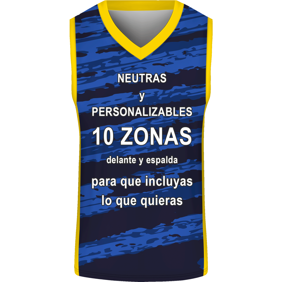 Camiseta baloncesto sublimada modelo Tricolor personalizada