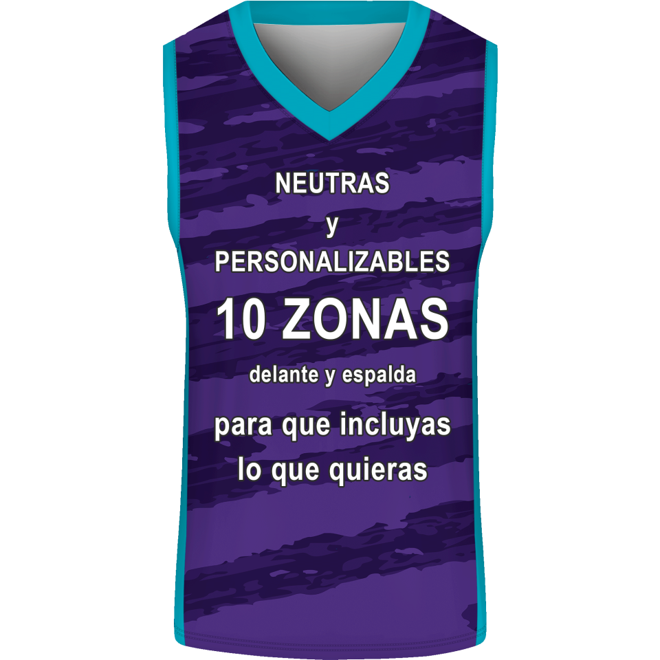 Camiseta baloncesto sublimada modelo Tricolor personalizada