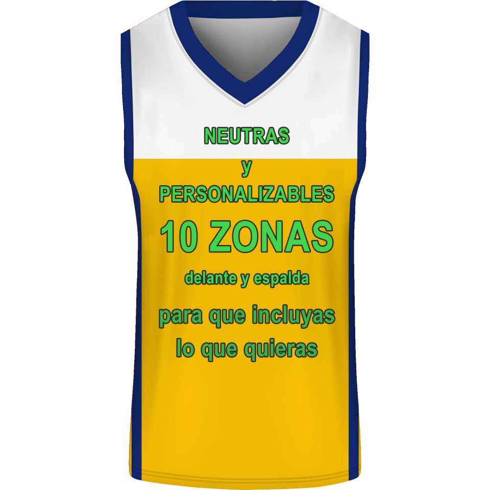Camiseta baloncesto sublimada modelo Corte personalizada