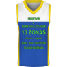 Camiseta baloncesto sublimada modelo Corte personalizada