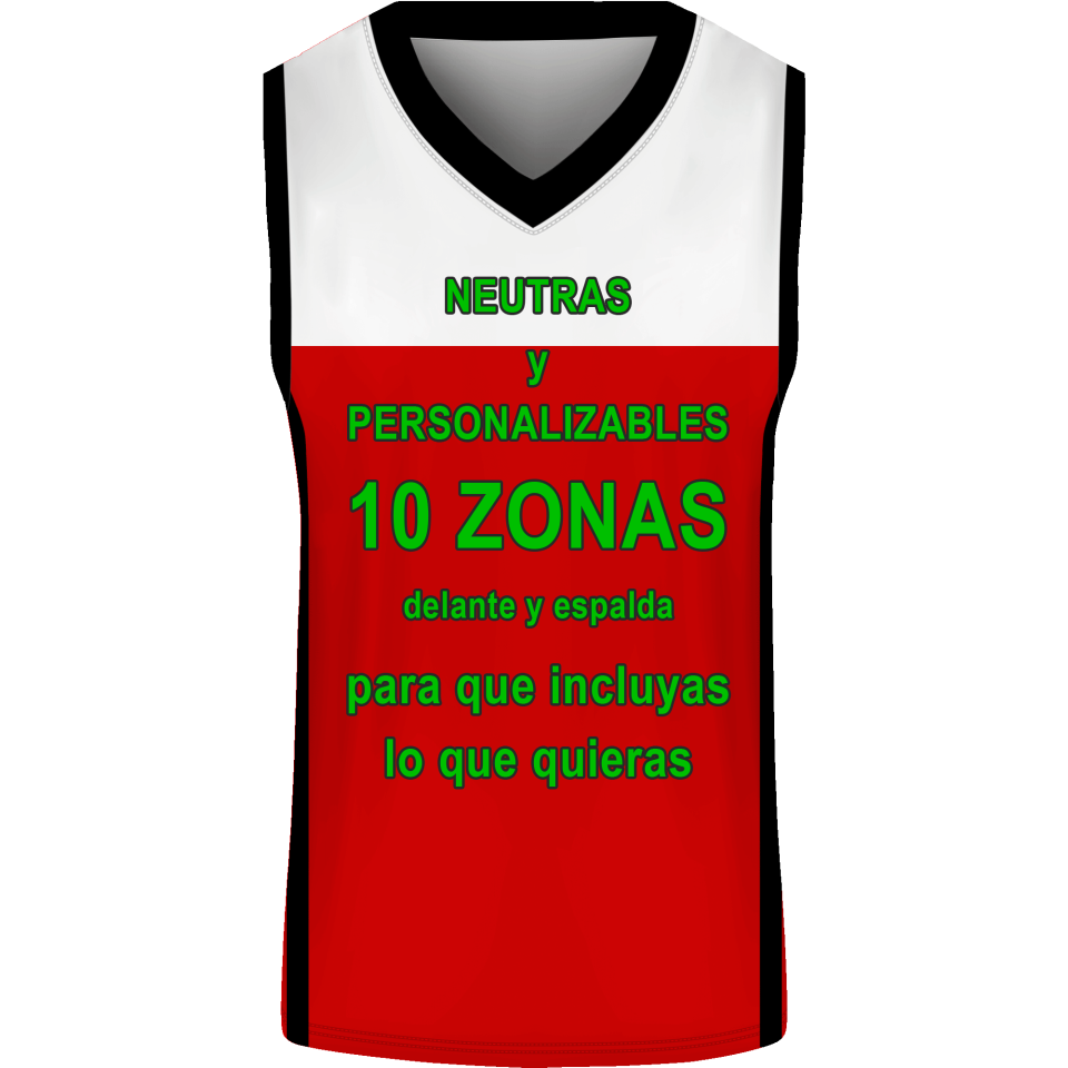 Camiseta baloncesto sublimada modelo Corte personalizada
