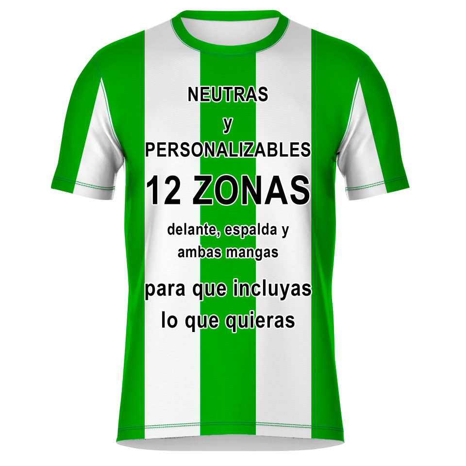 Camiseta para Equipaciones de Fútbol con Cuello Redondo.