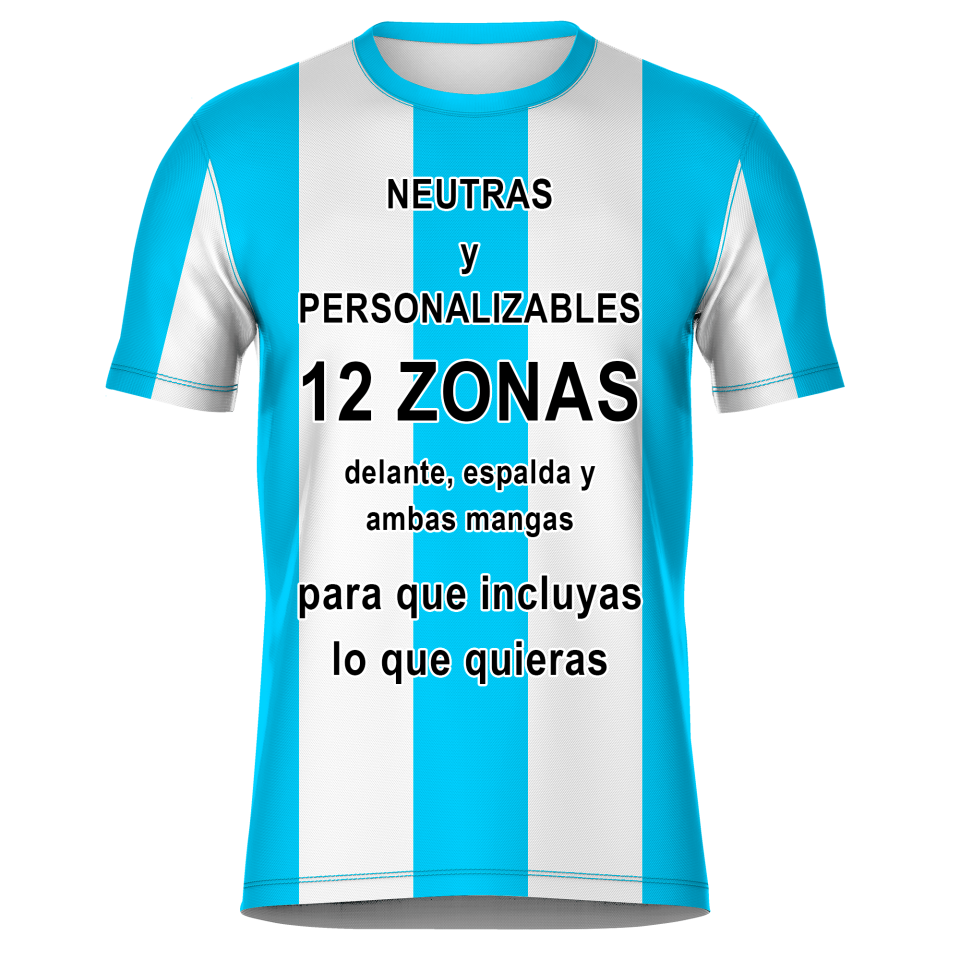Camiseta para Equipaciones de Fútbol con Cuello Redondo.
