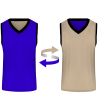 Camiseta baloncesto sublimada reversible colores planos personalizada