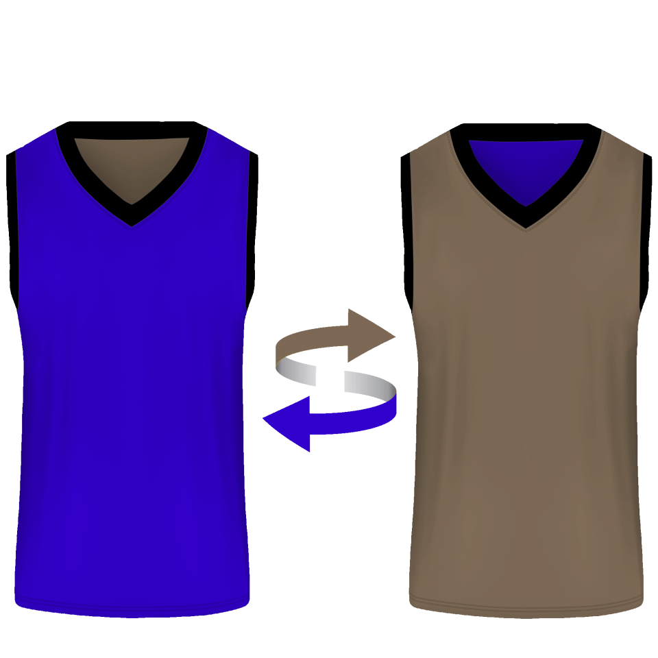 Camiseta baloncesto sublimada reversible colores planos personalizada