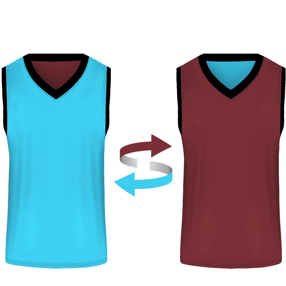 Camiseta baloncesto sublimada reversible colores planos personalizada