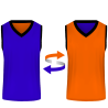 Camiseta baloncesto sublimada reversible colores planos personalizada