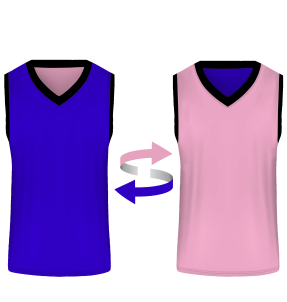 Camiseta baloncesto sublimada reversible colores planos personalizada