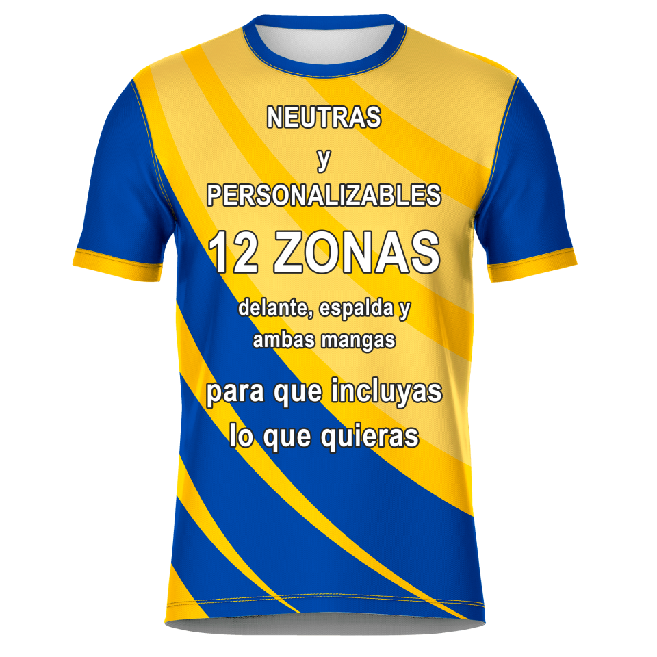 Camiseta fútbol sublimada modelo Ondas personalizada
