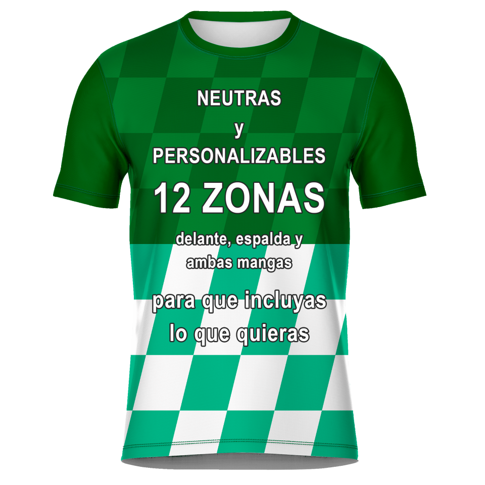 Camiseta fútbol sublimada modelo Racing personalizada