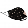 Mascarilla algodón orgánico reversible súper grande full dot pink y sun black homologada con protección +90%