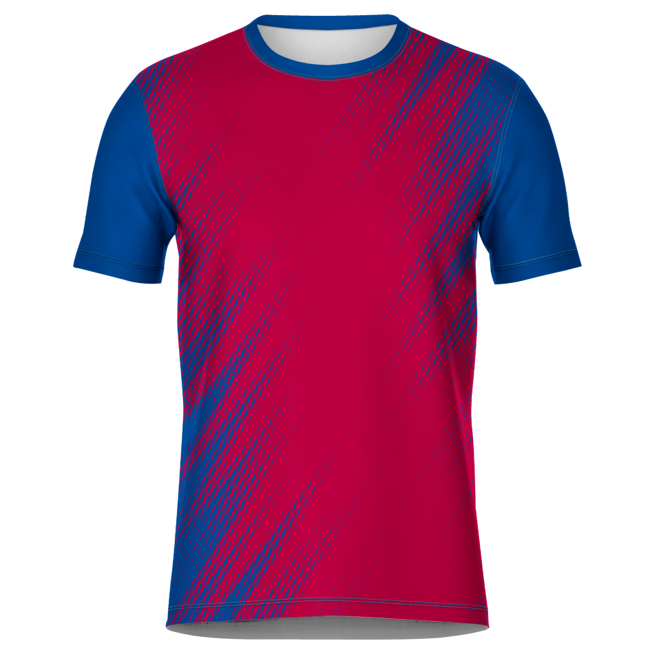 Camiseta fútbol sublimada modelo Zig Zag personalizada
