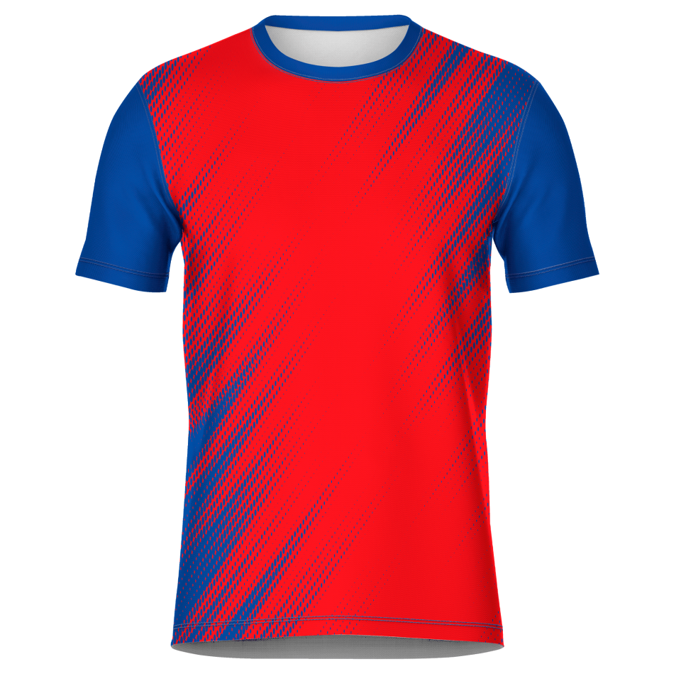 Camiseta fútbol sublimada modelo Zig Zag personalizada