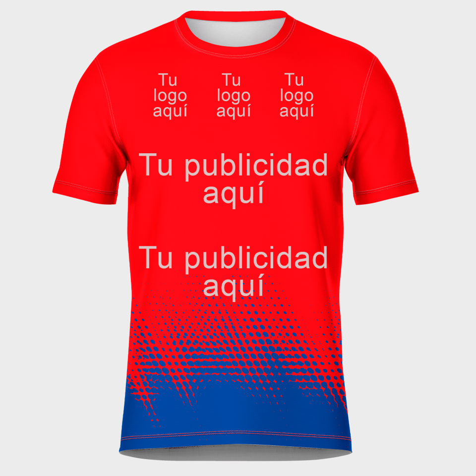 Camiseta fútbol sublimada modelo Bits Fire personalizada