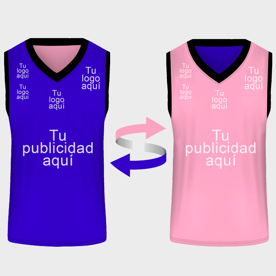 Camiseta baloncesto sublimada reversible colores planos personalizada