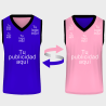 Camiseta baloncesto sublimada reversible colores planos personalizada