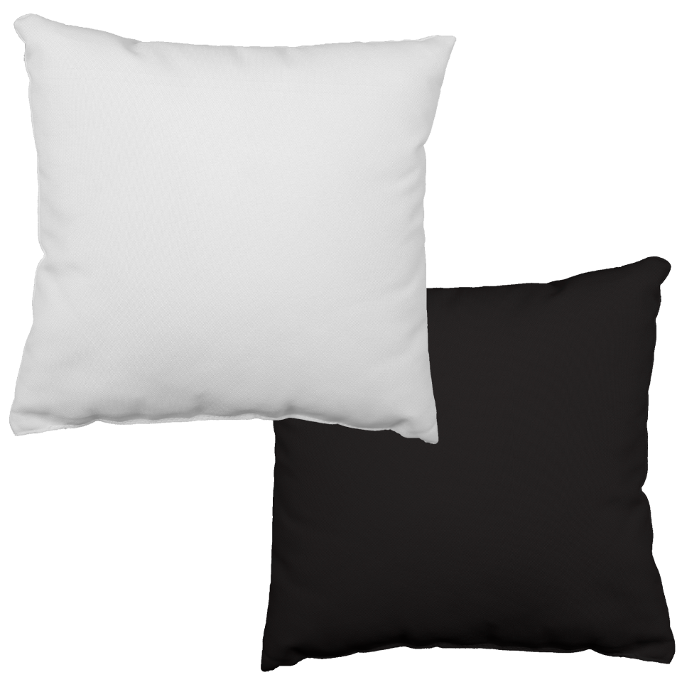 Cojín cuadrado 40x40cm personalizado delante y cara trasera negra