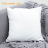 Cojín cuadrado 50x50cm personalizado delante y cara trasera blanca