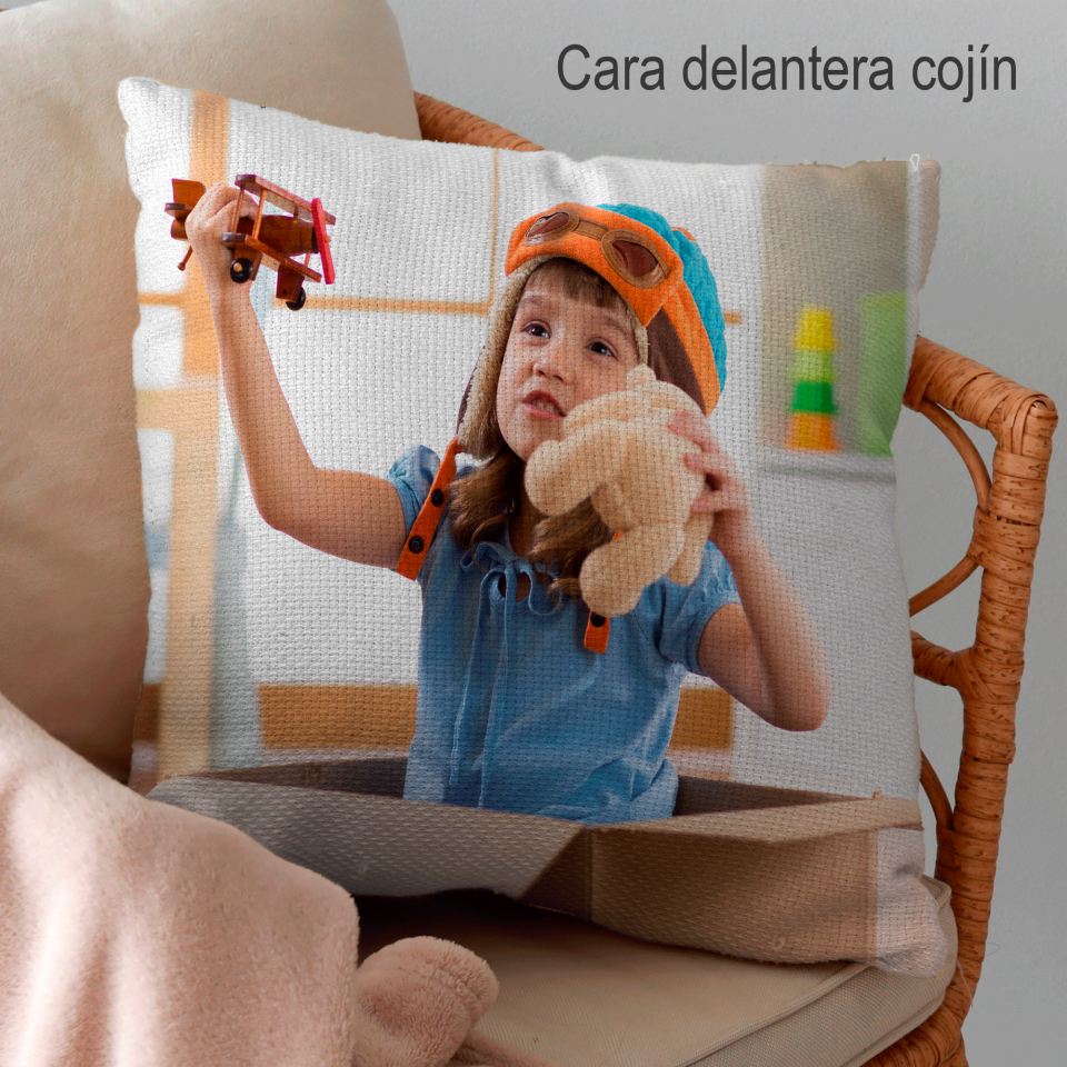 Cojín cuadrado 30x30cm personalizado ambas caras