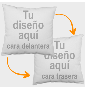 Cojín cuadrado 30x30cm personalizado ambas caras