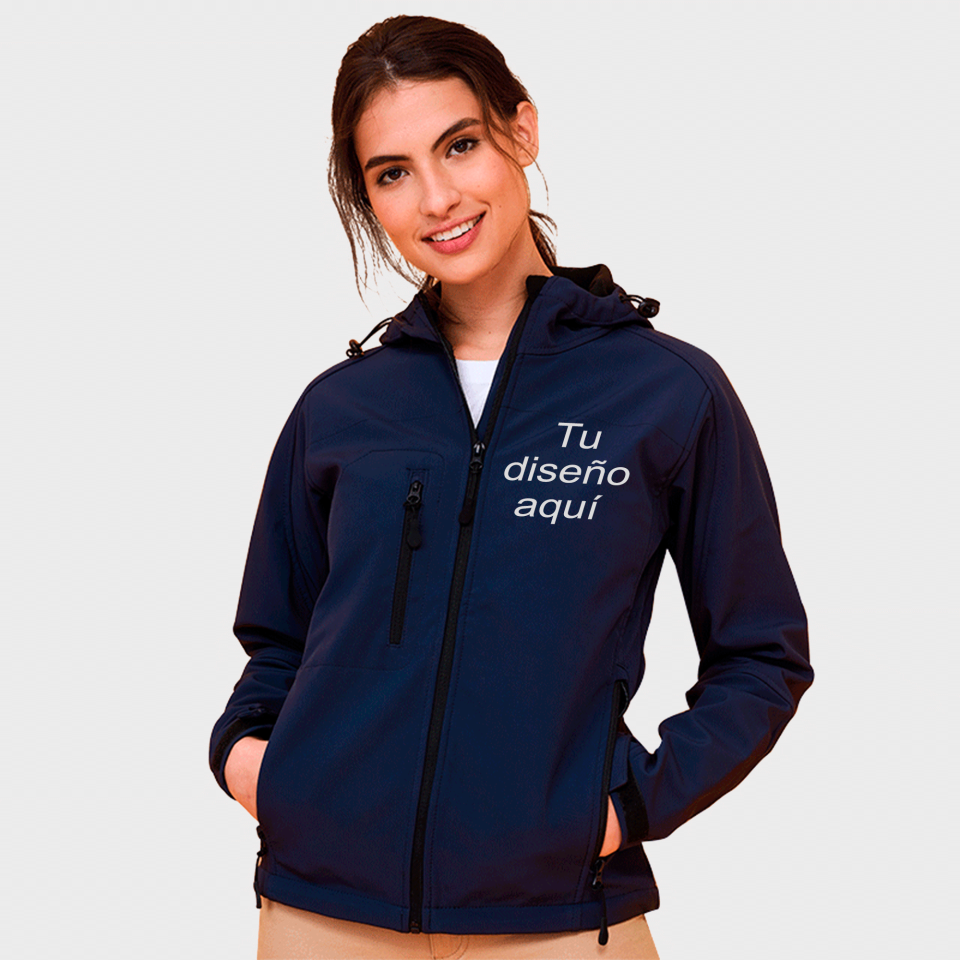 Chaqueta  Sol's Replay Softshell Multibolsillos con Capucha para Mujer