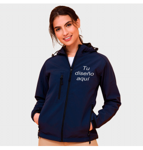 Chaqueta Sol's Replay Softshell Multibolsillos con Capucha para Mujer