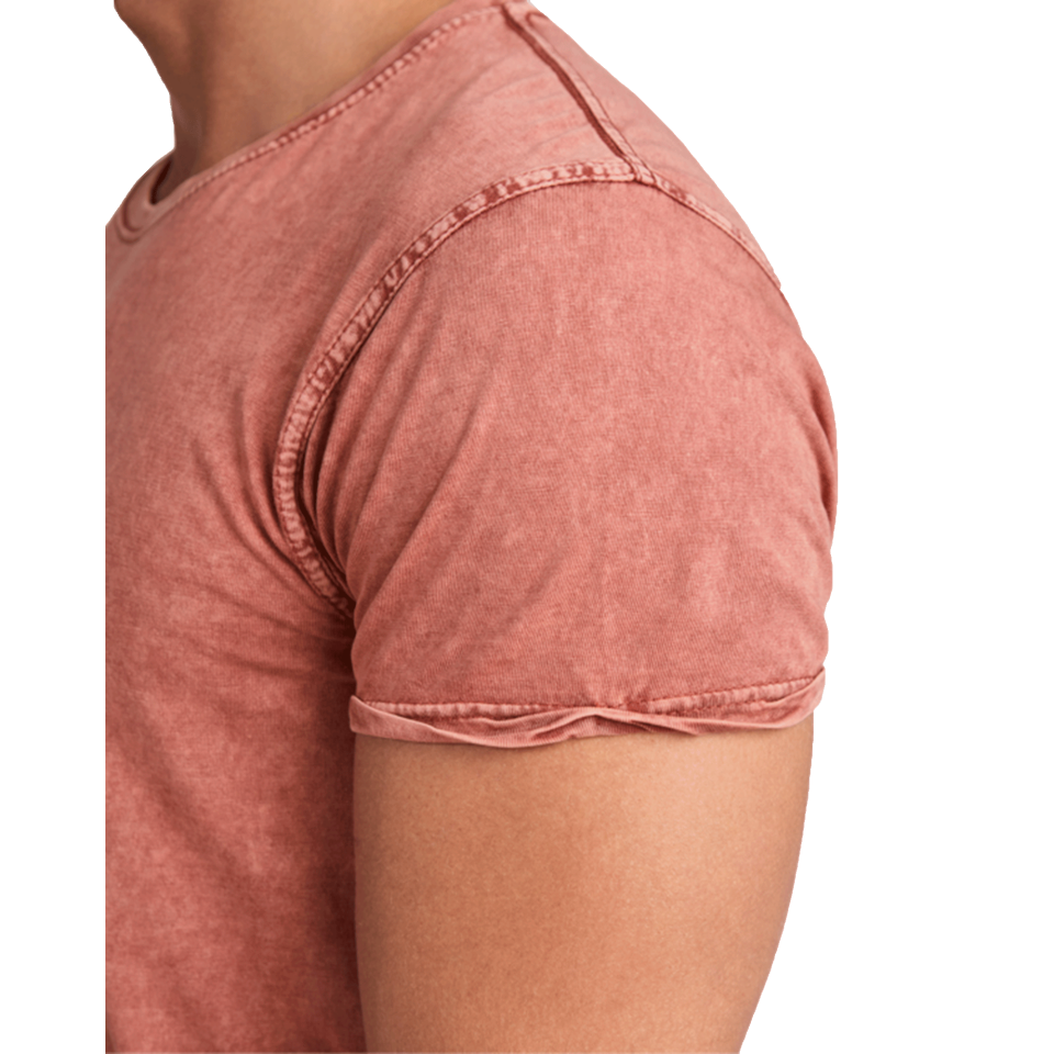 Camiseta Efecto Jeans con Manga Corta para Hombre