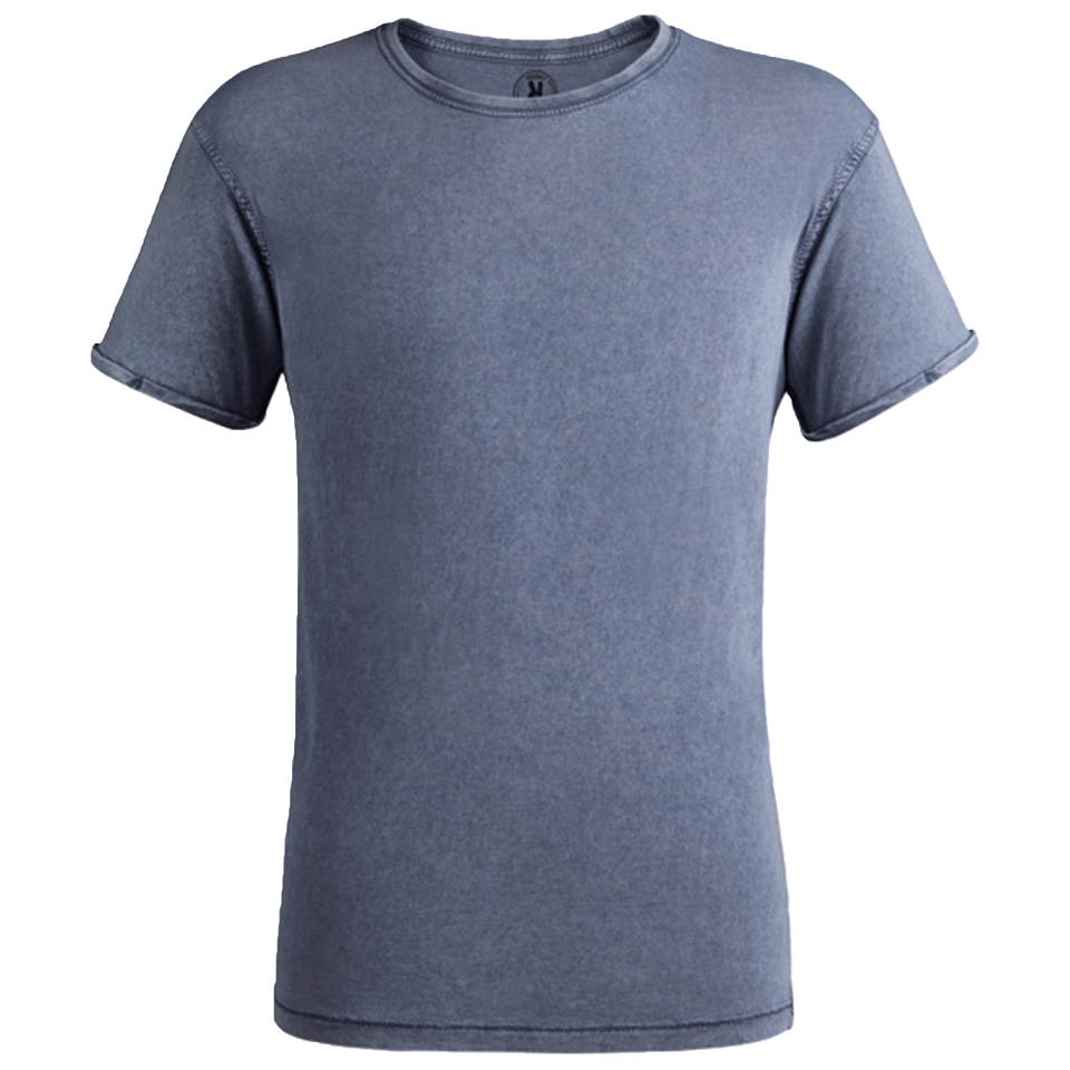 Camiseta Efecto Jeans con Manga Corta para Hombre