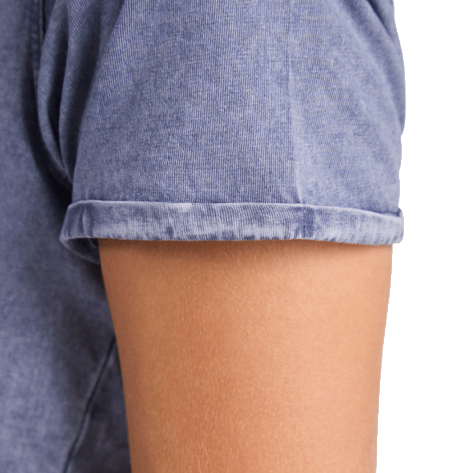 Camisetas Efecto Jeans con Manga Corta para Mujer