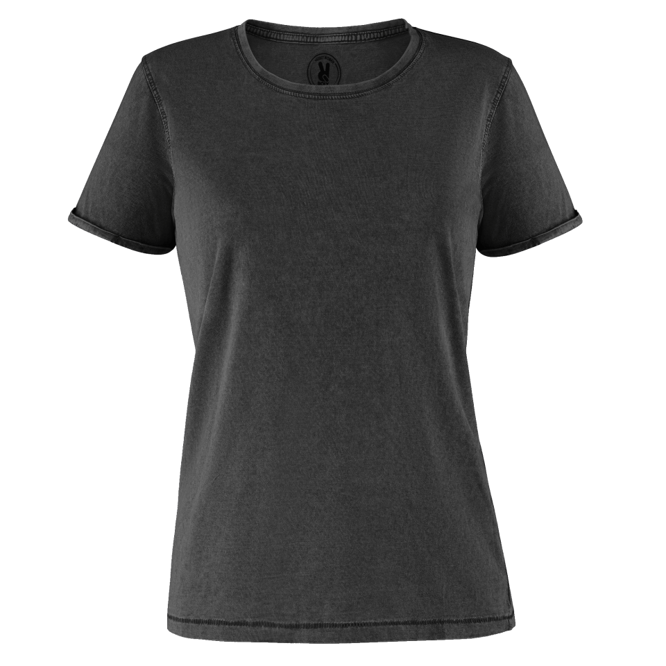 Camisetas Efecto Jeans con Manga Corta para Mujer