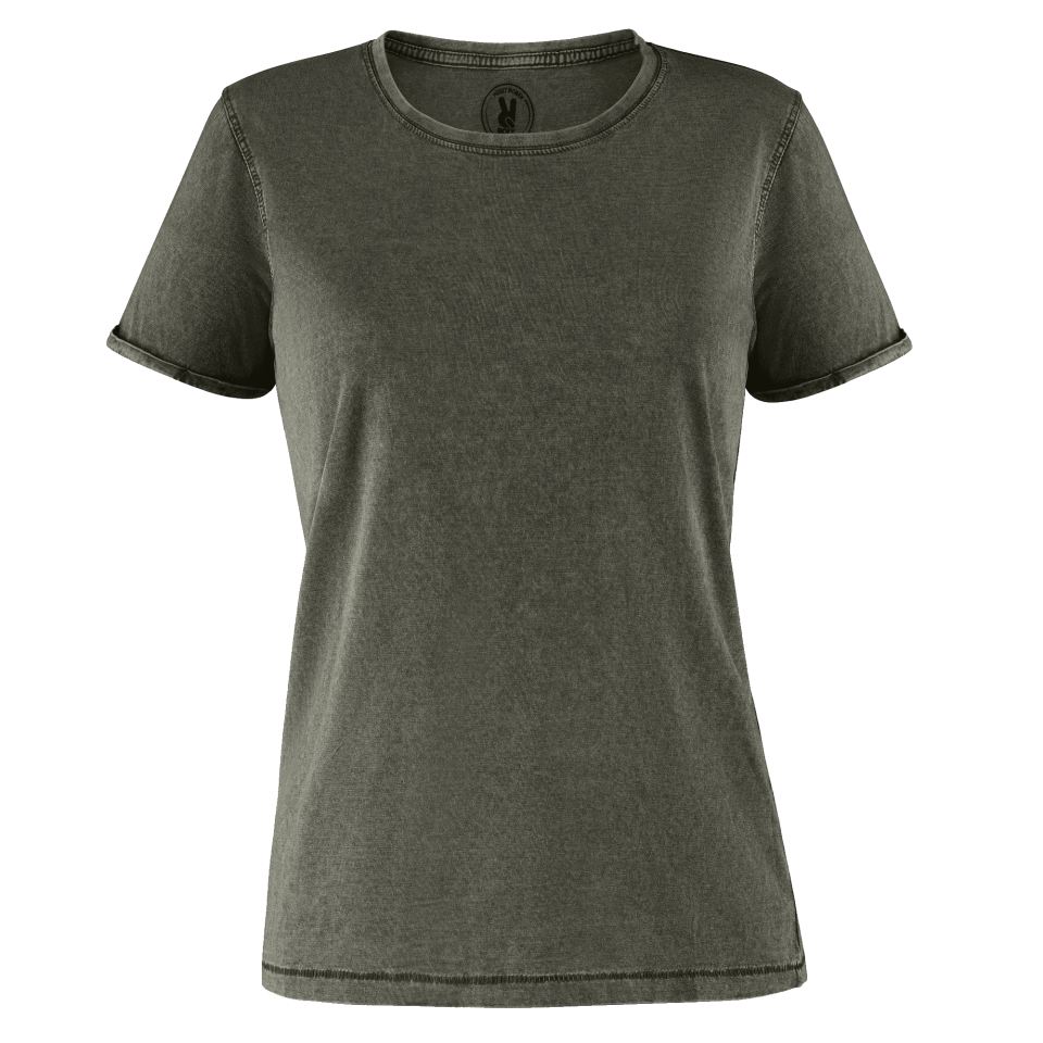 Camisetas Efecto Jeans con Manga Corta para Mujer