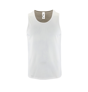 Camiseta técnica de tirantes básica 3XL blanca personalizada