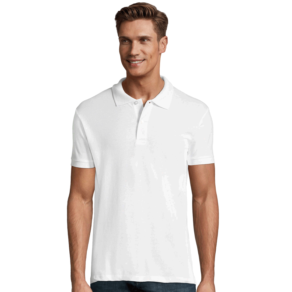 Polo blanco premium 3XL y 4XL personalizado