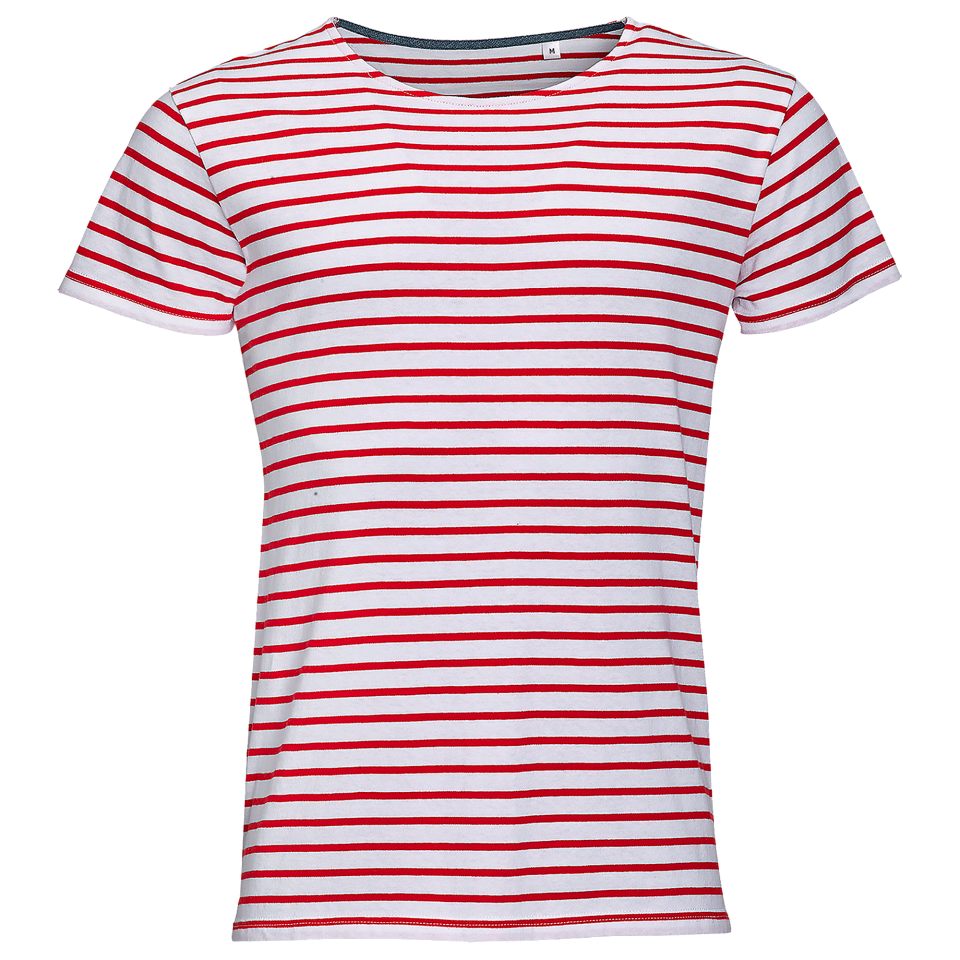 Camiseta a rayas de algodón peinado tallas grandes personalizada