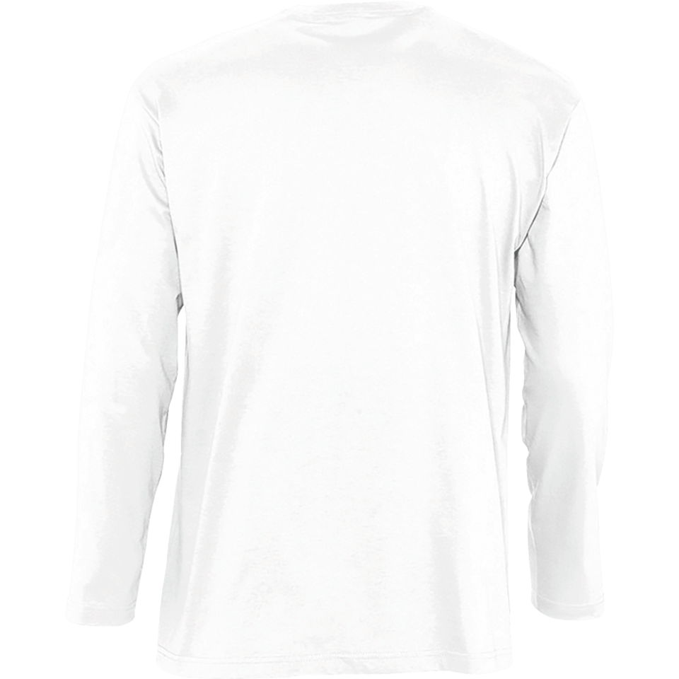 Camiseta tallas grandes manga larga básica blanca personalizada