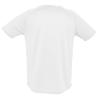 Camiseta técnica con ribeteado en el cuello blanca tallas grandes personalizada