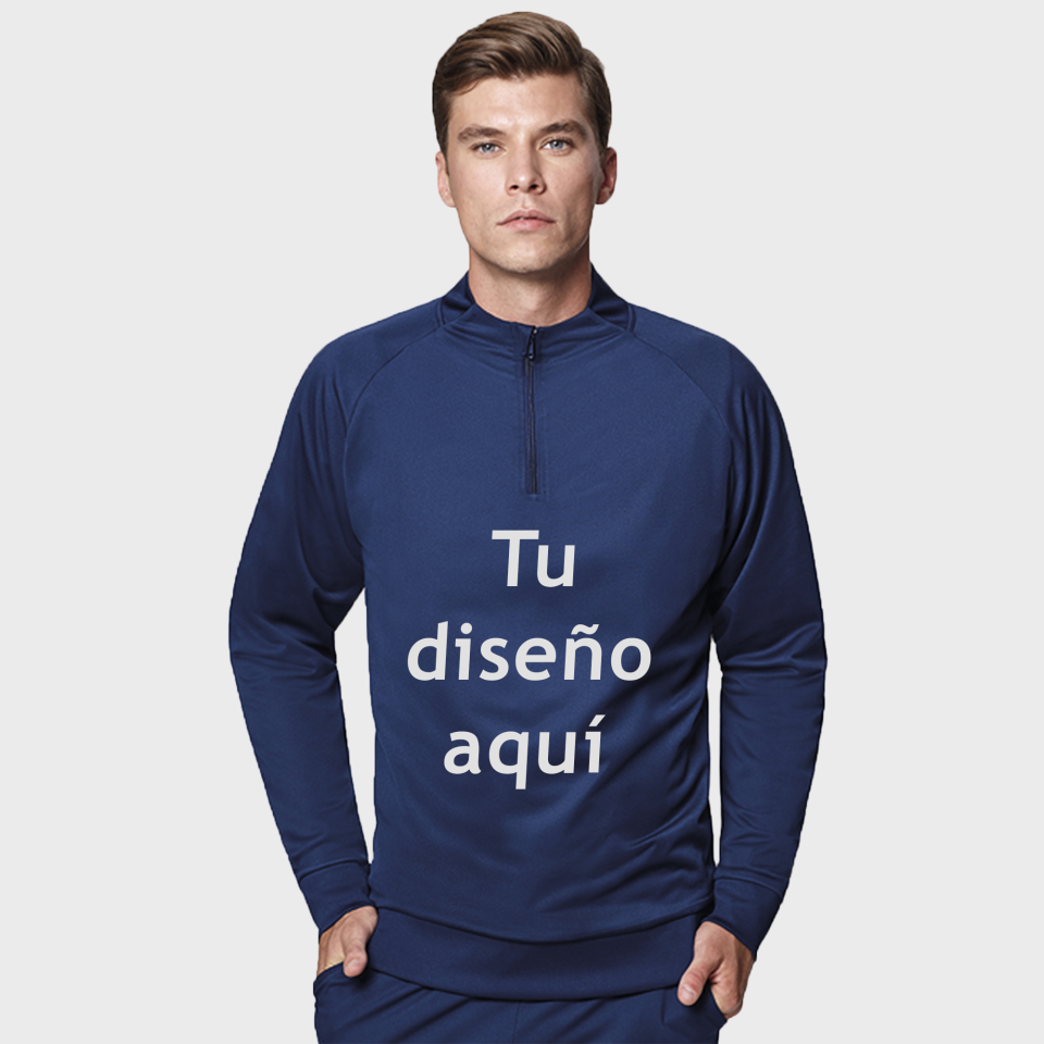 Sudadera con Media Cremallera Unisex