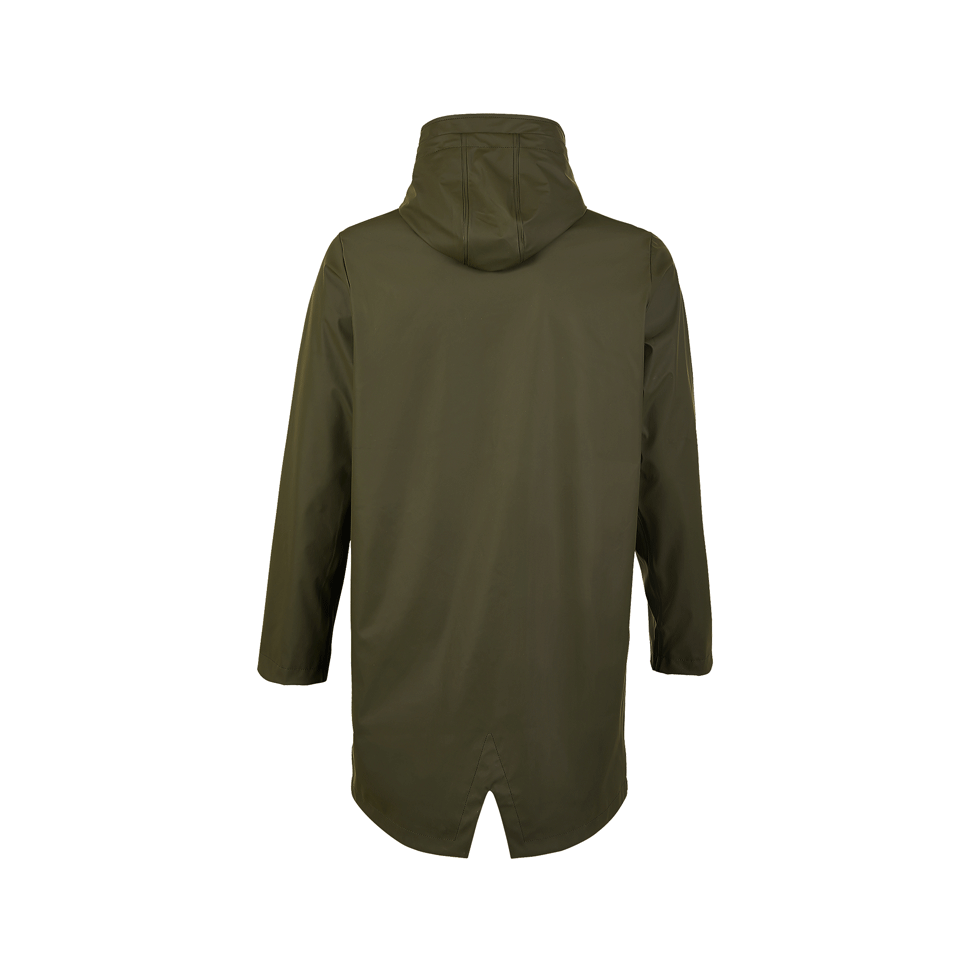 Chaqueta larga impermeable con capucha personalizada