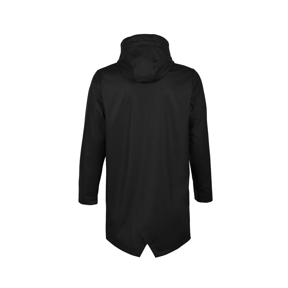 Chaqueta larga impermeable con capucha personalizada