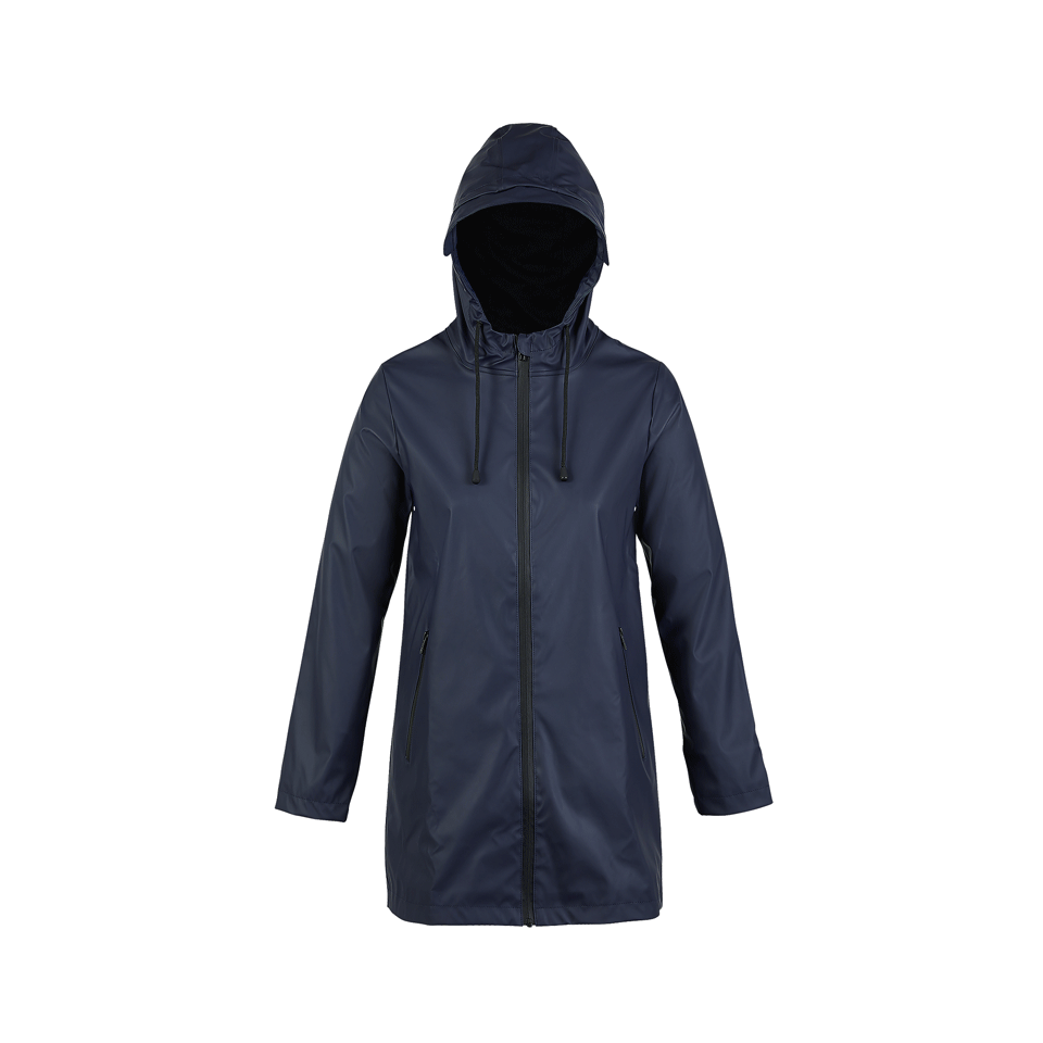 Chaqueta de mujer impermeable con capucha personalizada