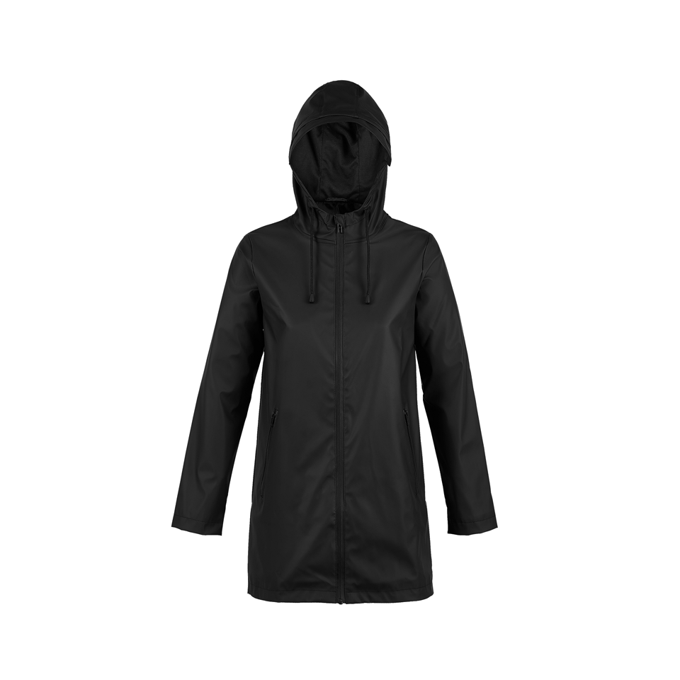 Chaqueta de mujer impermeable con capucha personalizada