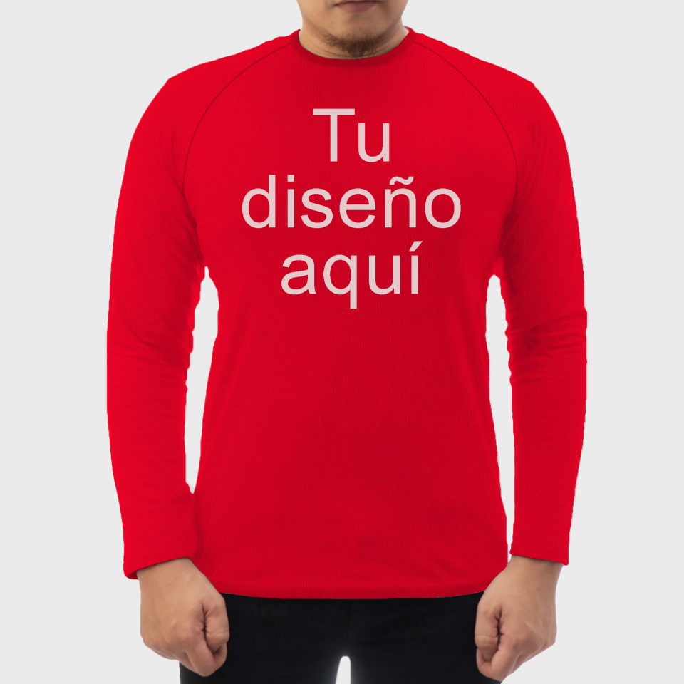 Camiseta manga larga técnica básica tallas grandes personalizada
