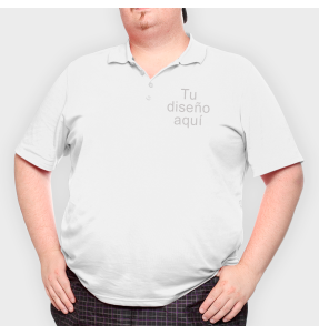 Polo 3XL-5XL blanco personalizado