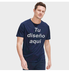 Camiseta técnica con mangas raglán tallas grandes personalizada