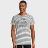 Camiseta a rayas de algodón peinado tallas grandes personalizada